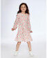 Girl French Terry Dress Pink Jasmine Flower Print - Child