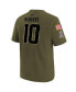 Big Boys Justin Herbert Olive Los Angeles Chargers 2022 Salute To Service Name and Number T-shirt