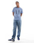 Armani Exchange chest logo t-shirt in blue