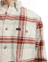 Lee Riveted check flannel shirt relaxed fit in off white