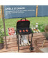 Outsunny 24" Portable Charcoal Grill with Wheels and Storage for Outdoor Gatherings