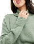 Missyempire exclusive roll neck jumper in sage green