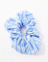 Reclaimed Vintage scrunchie in blue stripe