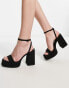 Bershka chunky platform sandal in black