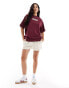 Levi's Short Stack box tab logo relaxed fit t-shirt in burgundy