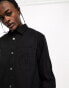 HUGO Erato pockets oversized shirt in black