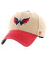 Men's Khaki, Red Distressed Washington Capitals Dusted Sedgwick MVP Adjustable Hat