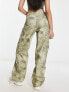 ASOS DESIGN oversized cargo trouser in blurred camo print