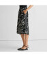 Women's Floral Skirt with Front Slit