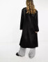 ASOS DESIGN satin dad coat in black