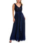 Badgley Mischka Feather Wrap Gown Women's