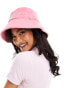 Juicy Couture diamante velour bucket hat in pink lemonade