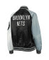 Women's Black, Gray Brooklyn Nets The Prospect Raglan Full-Snap Jacket