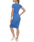 Women's Ruched Short-Sleeve Dress