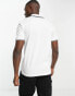 Selected Homme polo in white with tipping