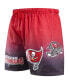 Men's Black, Red Tampa Bay Buccaneers Ombre Mesh Shorts