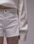 Topshop denim comfort stretch shorts in white