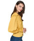 Women's Chain-Hem Smocked-Shoulder Crossover Top