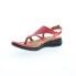 Softwalk Temara S2008-600 Womens Red Wide Synthetic Thong Sandals Shoes 6.5