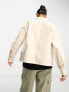 Napapijri Azuay cotton canvas chore jacket in off white