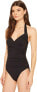 LAUREN RALPH LAUREN Women's 171891 Beach Club Goddess Halter One-Piece Size 14