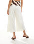 River Island wide leg culotte trousers in cream