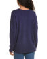 Eileen Fisher Boxy Wool Top Women's Blue Xs