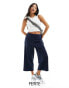 Vero Moda Petite tailored straight leg trouser in navy