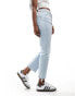 ASOS DESIGN cropped mid rise straight jean in bleach