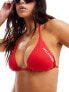 Tommy Hilfiger Triangle Bikini Top in Red