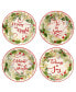 Winter Greens Dessert Plates, Set of 4