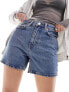 Weekday Eya high waisted denim shorts in 90's blue