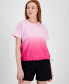 Women's Ombré Drawcord-Hem T-Shirt, Created for Macy's