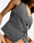 ASOS DESIGN waistcoat in charcoal grey