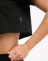 Nicce ersa cropped t-shirt in black