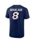 Men's Cale Makar Navy Colorado Avalanche Authentic Pro Prime Name and Number T-shirt