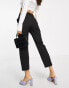 ASOS DESIGN Petite slim skim cigarette trouser in black