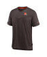 Men's Brown Cleveland Browns 2022 Sideline Coach Chevron Lock Up Performance V-Neck T-shirt