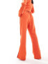 Extro & Vert Petite tailored kickflare trousers in rust co-ord