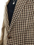 ASOS DESIGN slim longline blazer in brown puppytooth