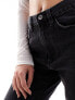 Mango straight leg jeans in black