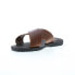 Bruno Magli Amato MB2AMAB0 Mens Brown Leather Slip On Slides Sandals Shoes