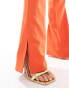 Extro & Vert Petite tailored kickflare trousers in rust co-ord