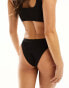 & Other Stories mix and match crinkle high waist bikini bottoms in black