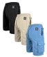 Men's Moisture Wicking Performance Quick Dry Cargo Shorts-3 Pack