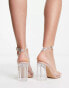 New Look clear blocked heeled sandals