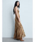 Women's Snake Print Chiffon Dress