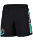 Men's Black Distressed Vancouver Grizzlies Hardwood Classics 2001/02 Throwback Logo Heritage Shorts