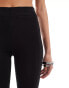 & Other Stories capri trousers with front pockets and concealed zip hem splits in black