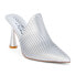 COCONUTS by Matisse Raina Metallic Pointed Toe Wedding Mules Womens Silver Dress